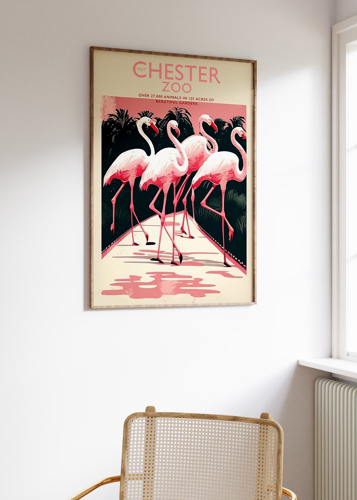 Vintage Chester Zoo Poster, Lion Retro Travel Poster - Image 3
