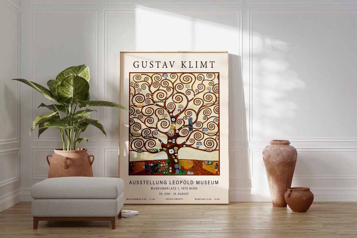 Gustav Klimt Tree Of Life, Art Nouveau Poster - Image 3