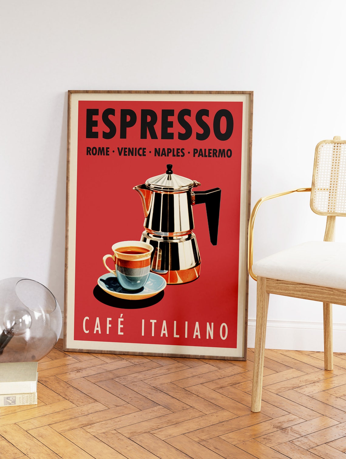 Espresso Rome Venice Naples Palermo Moka Pot Italian Coffee Poster - Image 2
