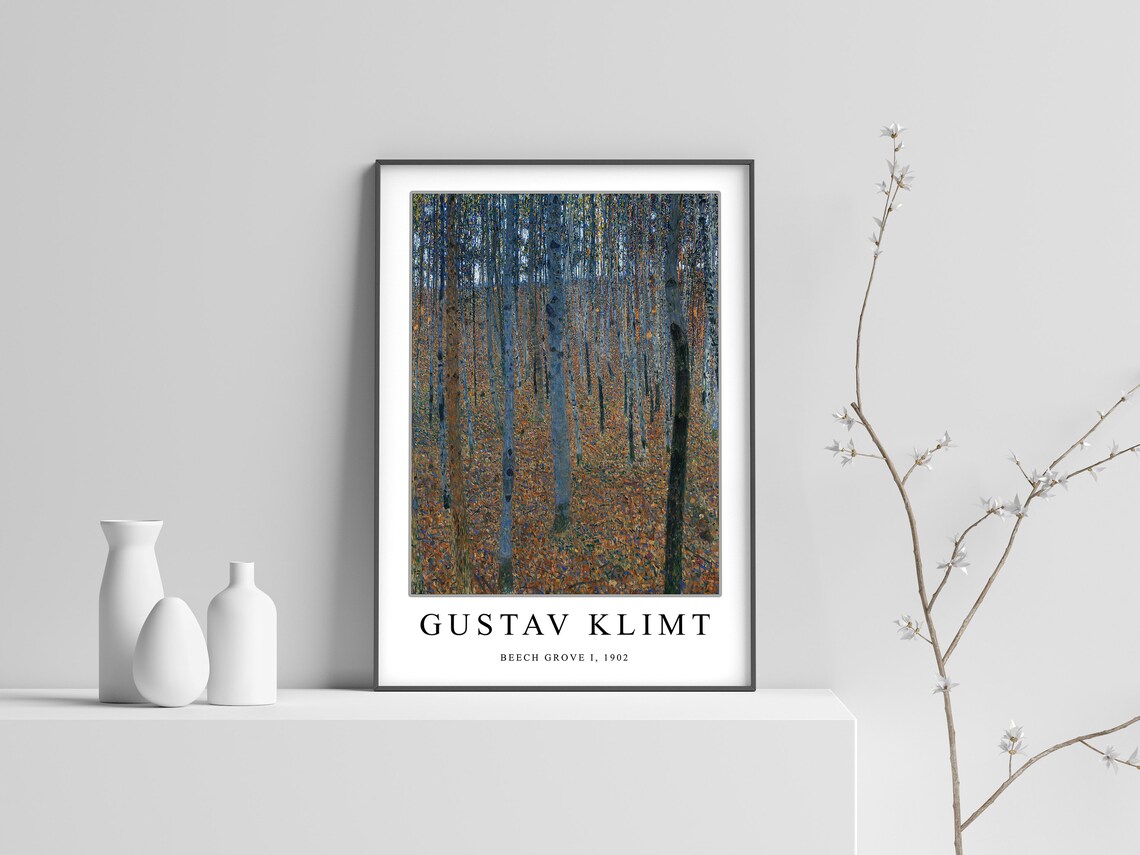 Gustav Klimt Beech Grove I Art Nouveau Print - Image 2