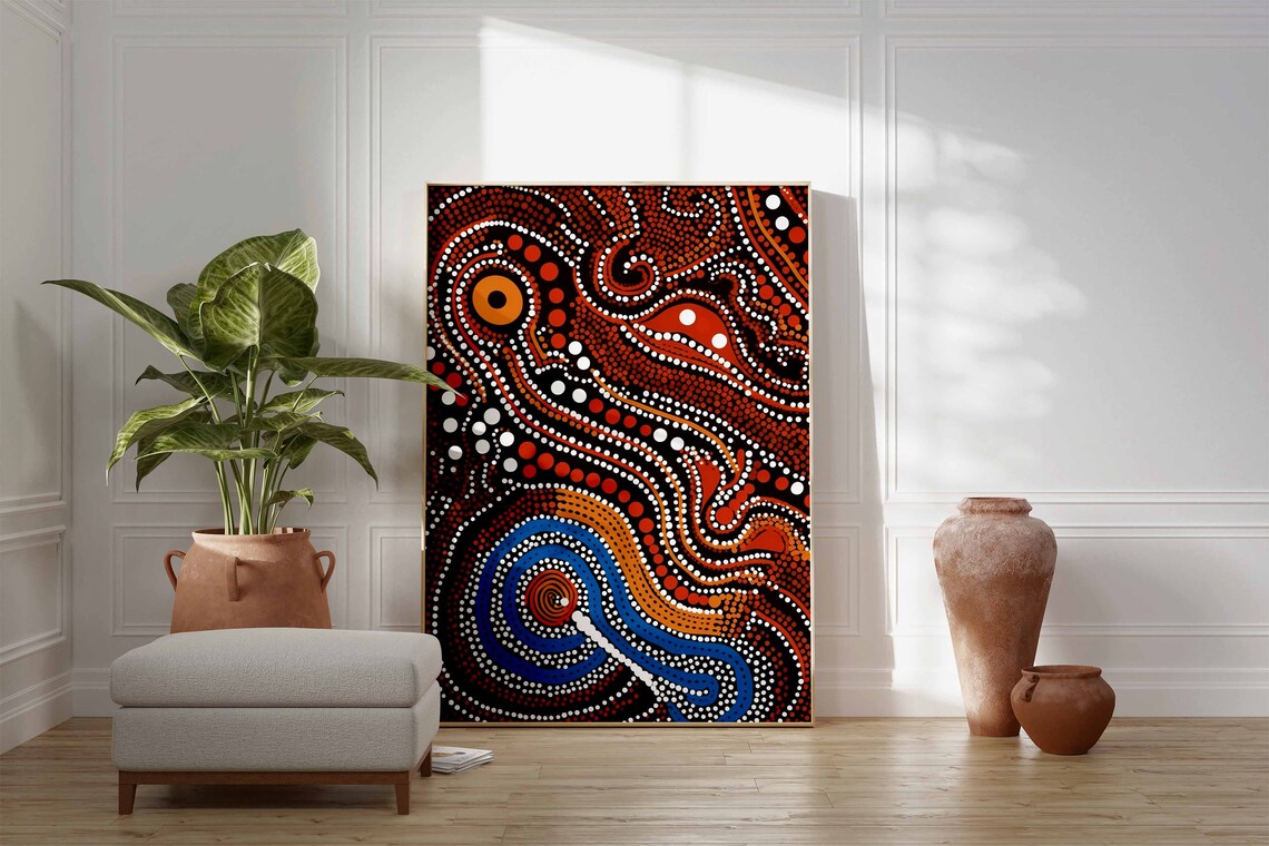 Aboriginal Cultural Wall Art, Australian Art Print - Image 3