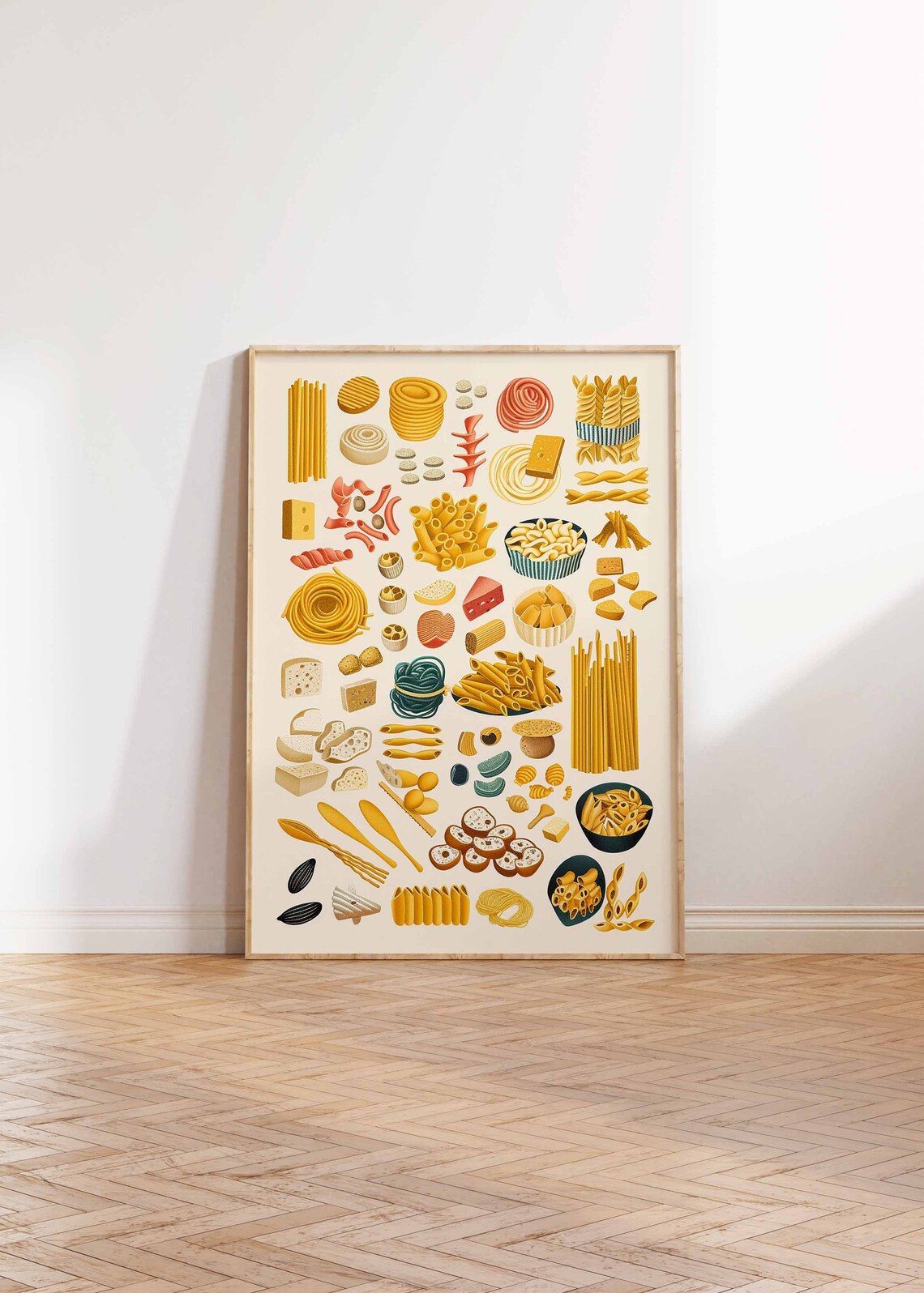 Pasta Poster, Italian Food Kitchen Art Print - Image 2