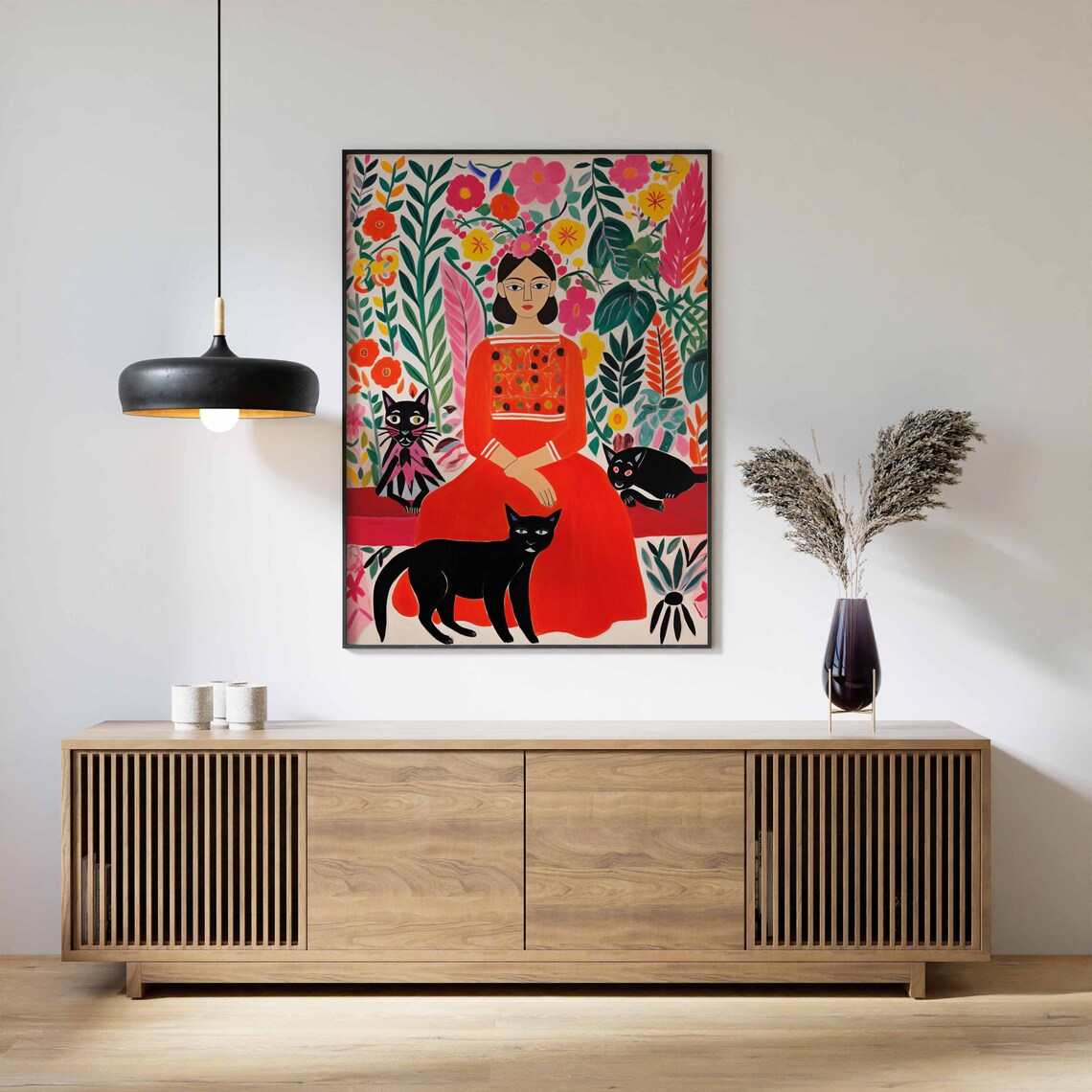 Vintage Mexican Cat Poster, Latin Nature Decor - Image 2