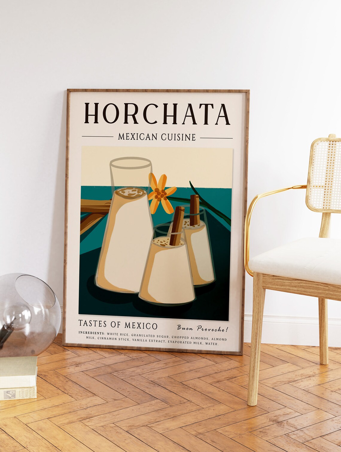 Horchata Food Poster, Kitchen Travel Poster - Image 2