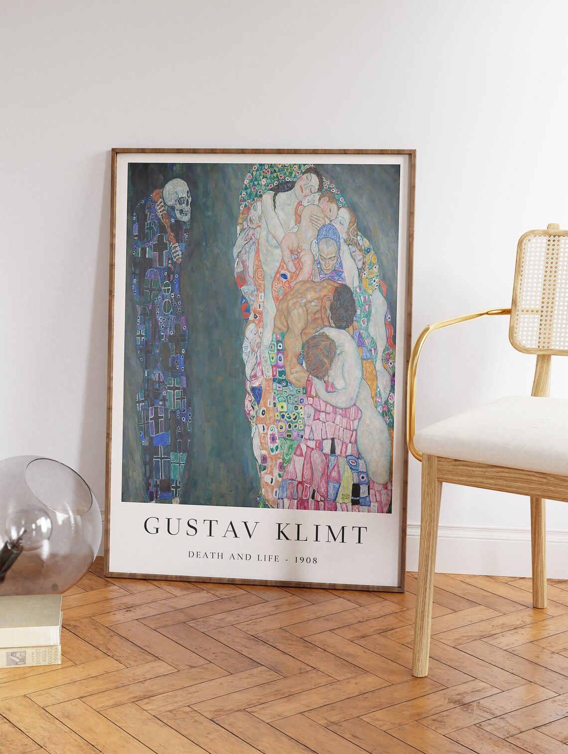 Gustav Klimt Death and Life 1908 Embrace Figurative Art Poster - Image 2