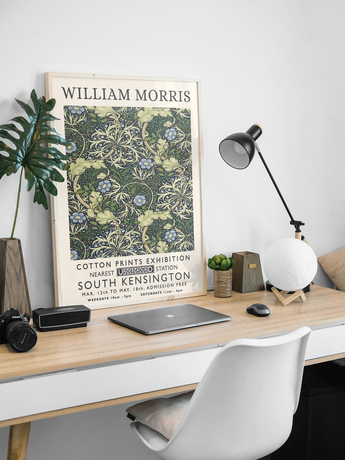 William Morris Exhibition Vintage Poster, Textile Art - Image 2