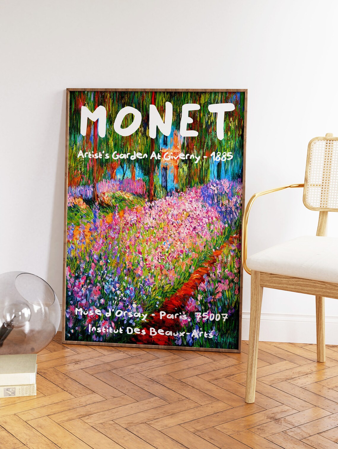 Claude Monet Iris Garden At Giverny Vintage Art Print - Image 3