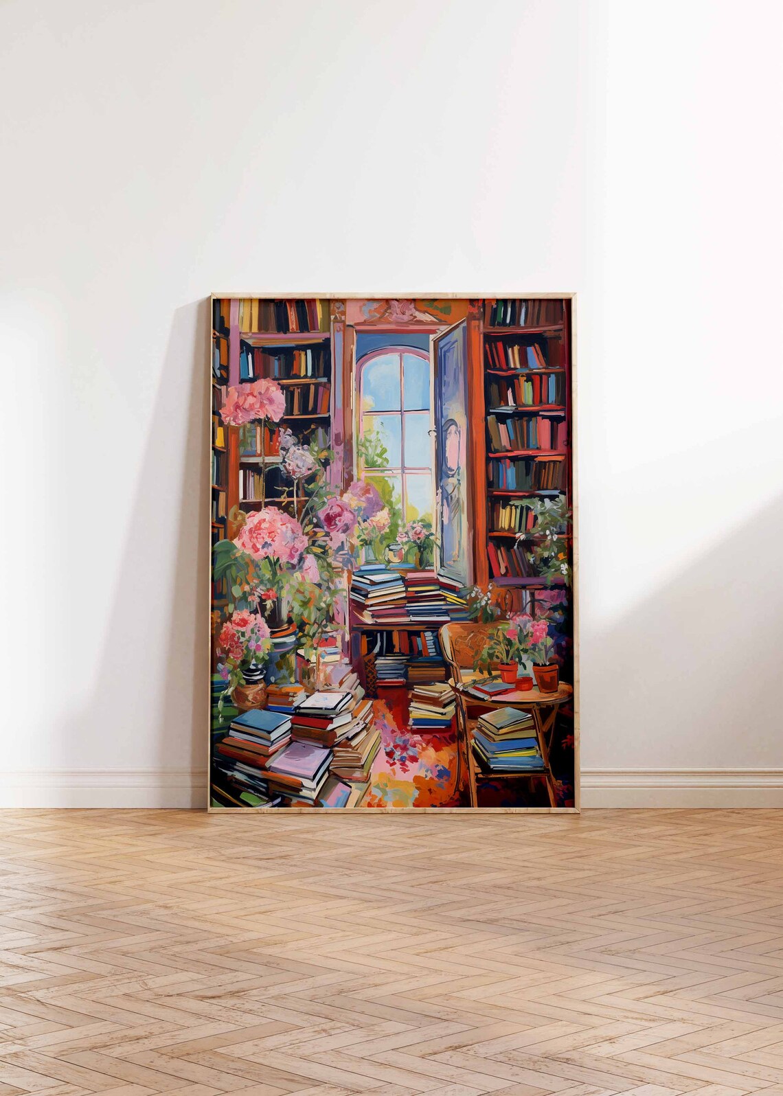 Vintage Library Poster, Book Lovers Reading Art Print - Image 2