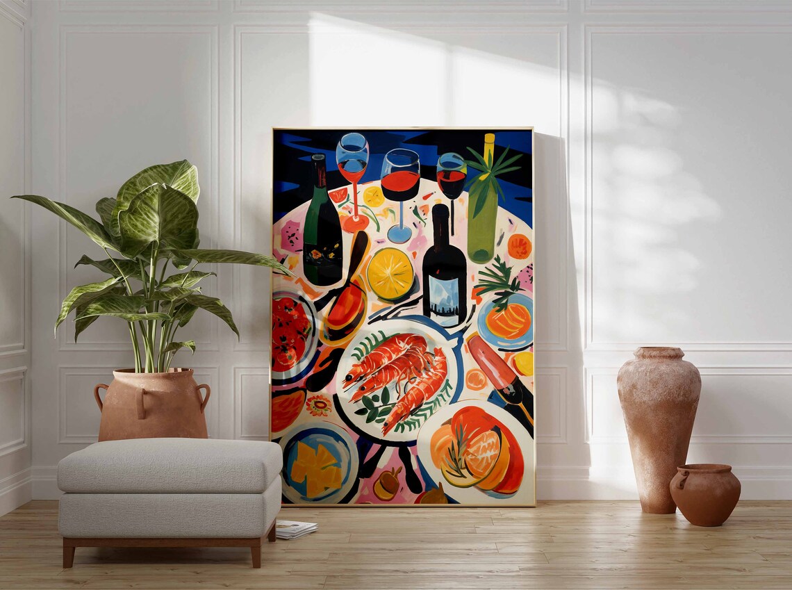 Vintage Lobster Food Art Print, Kitchen Decor - Image 3