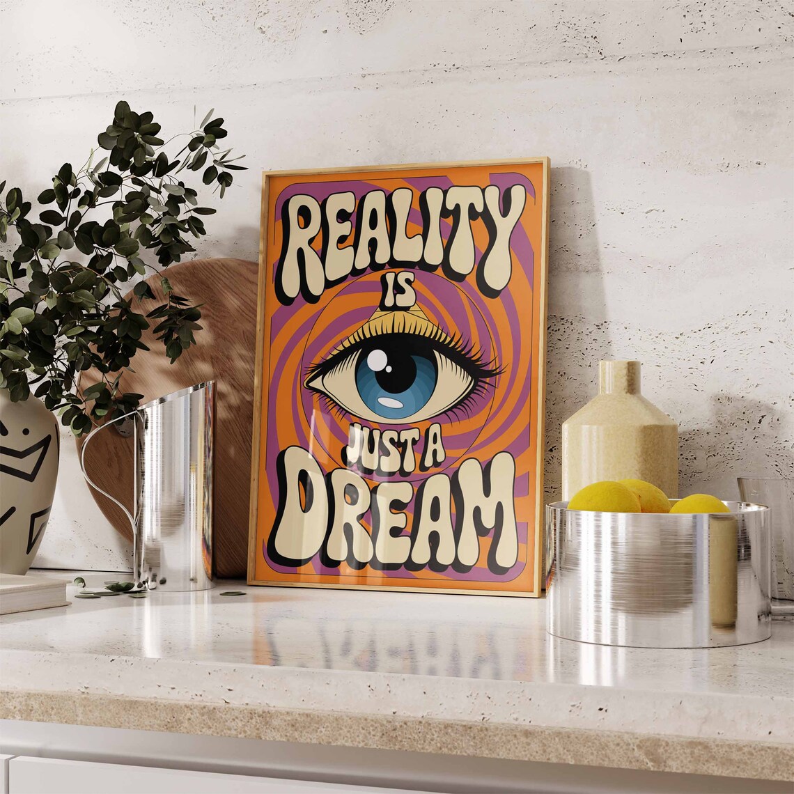 Affirmation Poster, 70s Retro Boho Art Print - Image 3