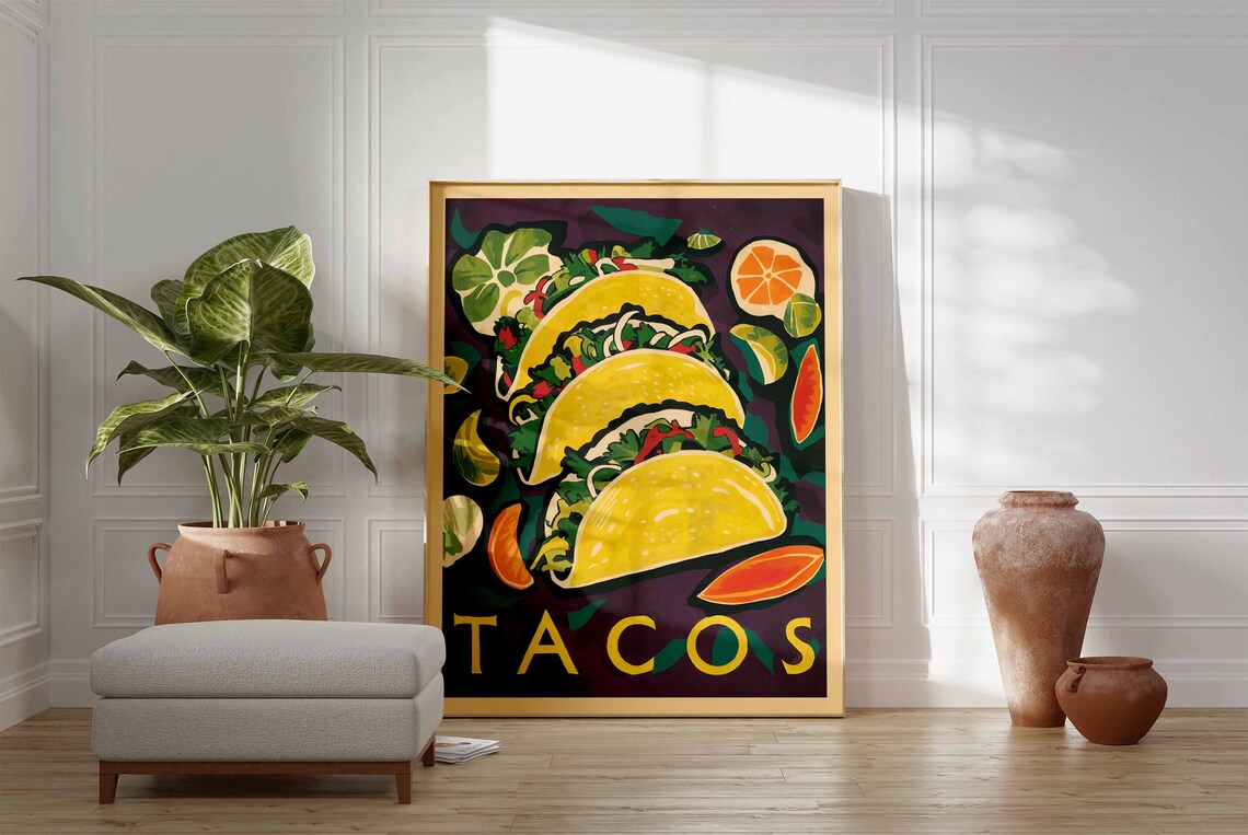 Tacos Mexican Food Poster, Kitchen and Cafe Decor - Image 3