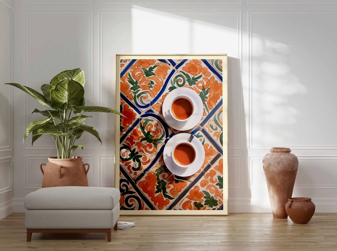 Moroccan Coffee Vintage Cafe Poster, Kitchen Decor - Image 3