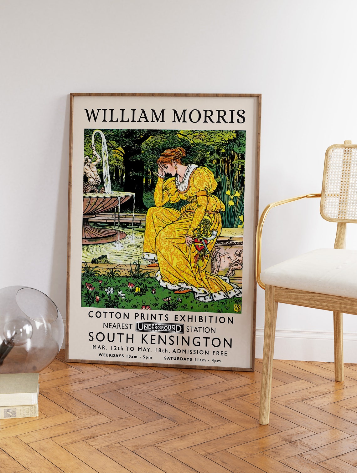William Morris Cotton Prints Exhibition South Kensington Poster - Image 3