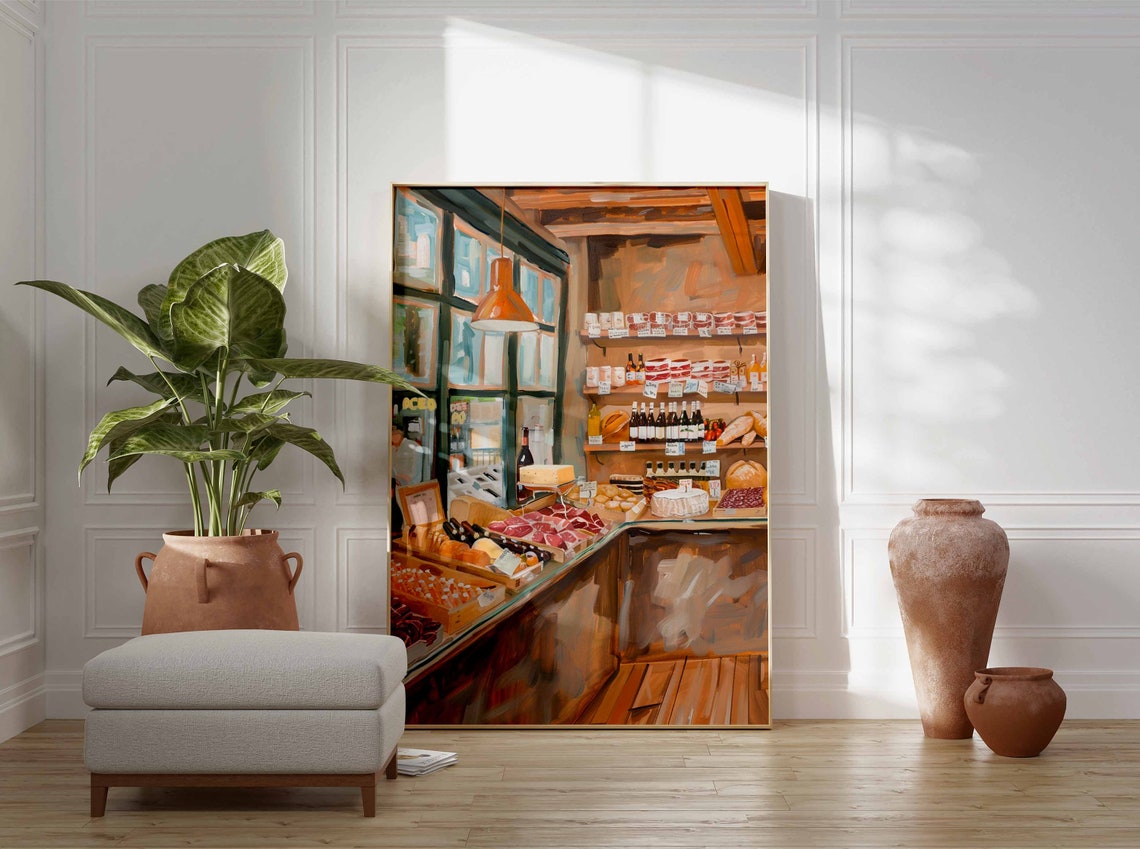 Sunlit Deli Counter Painterly Rustic Kitchen Food Art Poster - Image 3
