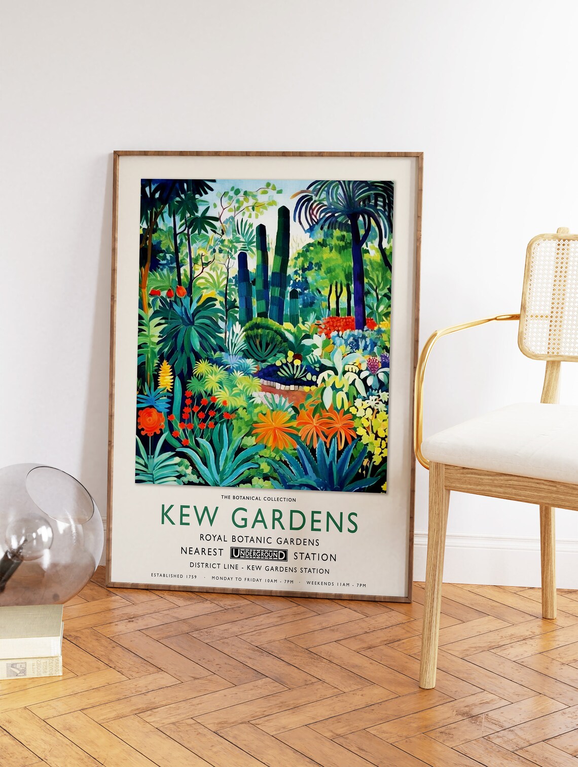Kew Gardens Botanical Gardens Vintage Travel Poster - Image 2