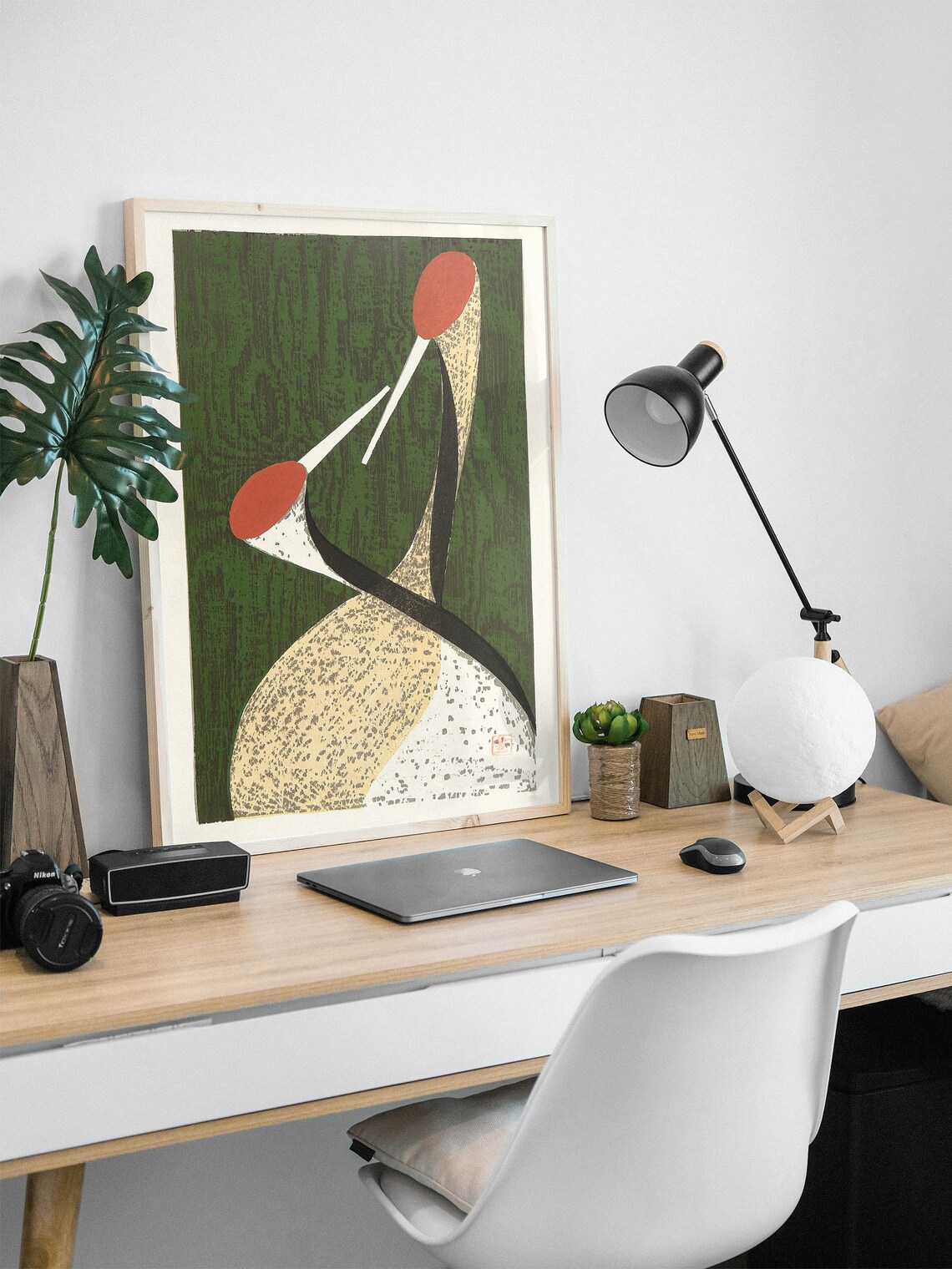Japanese Vintage Cranes Art Print, Asian Decor - Image 2