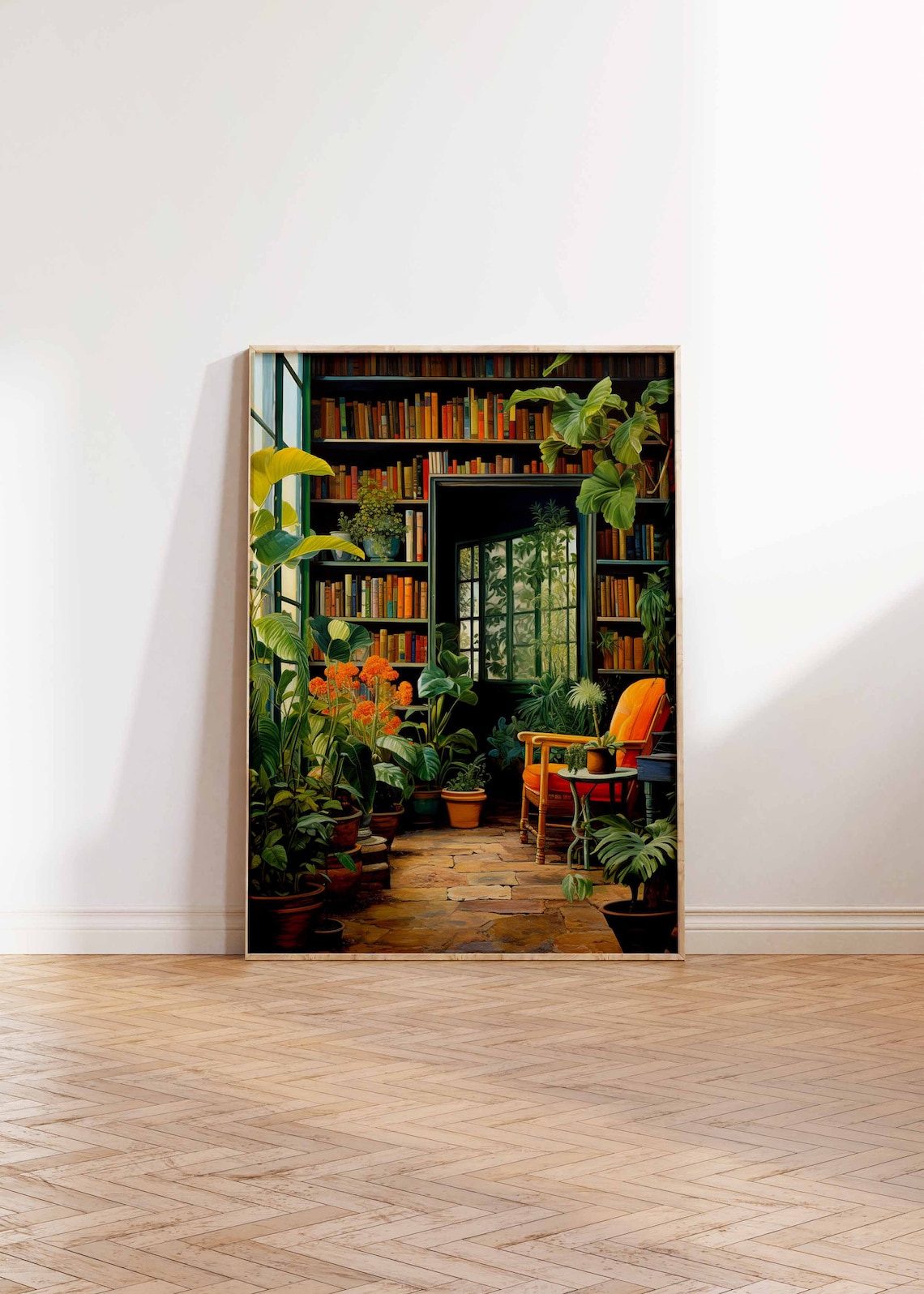 Vintage Library Book Shop Wall Art Print - Image 3