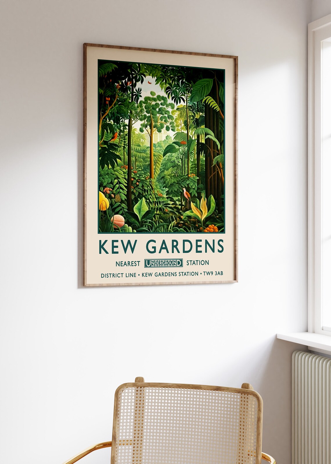 Kew Gardens London Tropical Jungle Botanical Retro Travel Poster - Image 3
