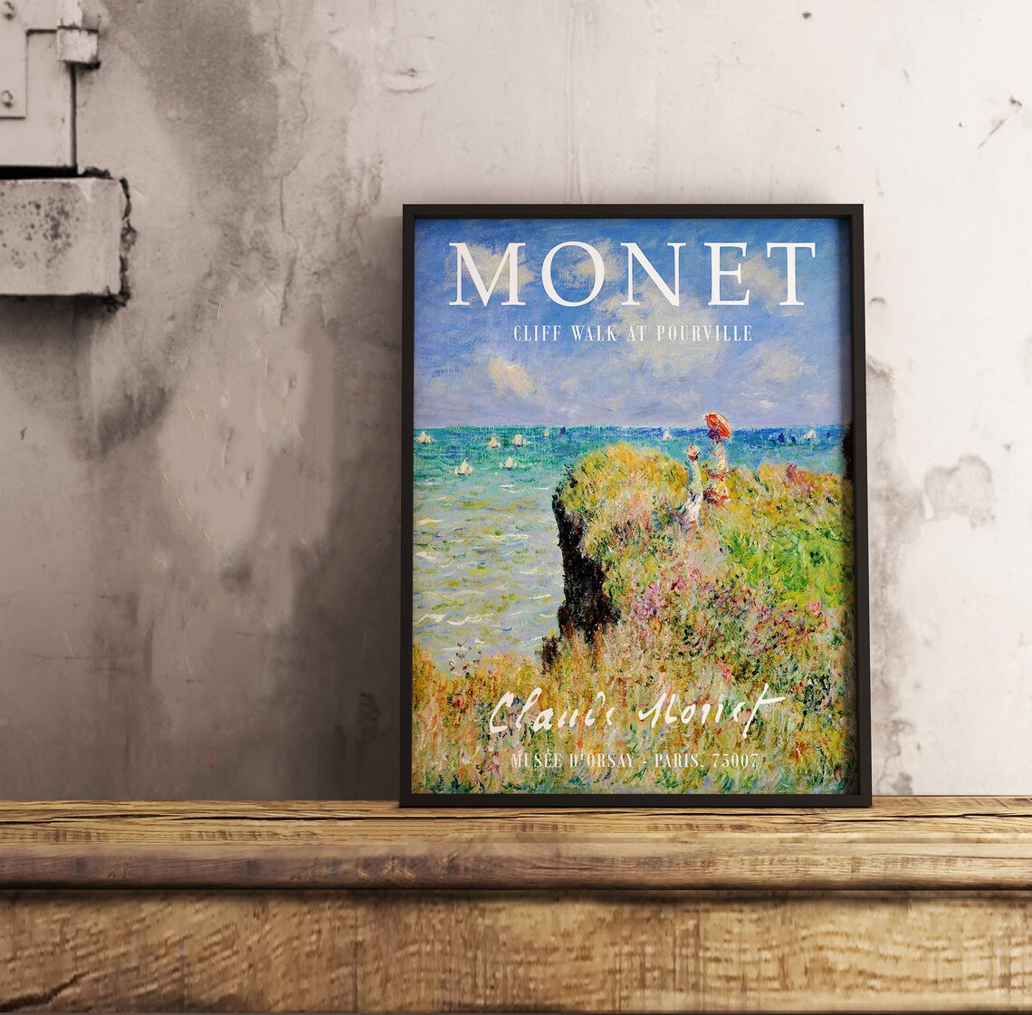 Cliff Walk at Pourville Monet Exhibition Poster - Image 2