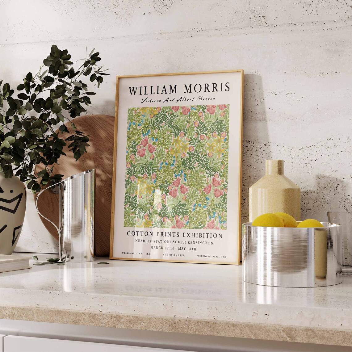 William Morris Vintage Floral Botanical Art Print - Image 3
