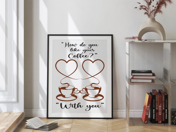 How Do You Like Your Coffee Art Print Poster Coffee Colourful Kitchen Print Boho Kitchen Decor Wall Art Coffee Lover Print Retro Poster