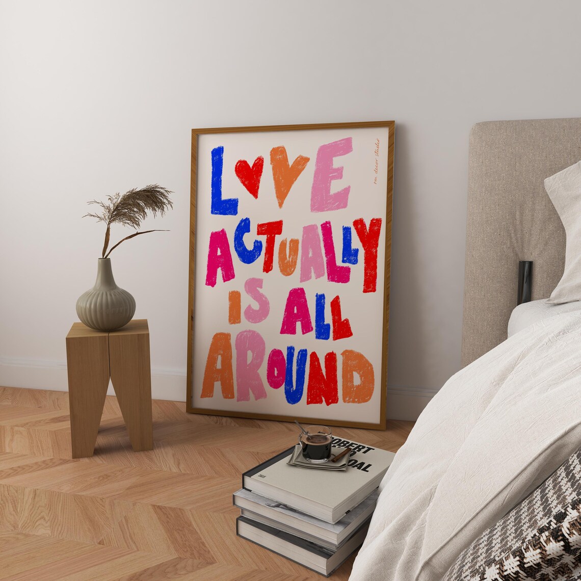 Love Actually Is All Around, Retro Art Print