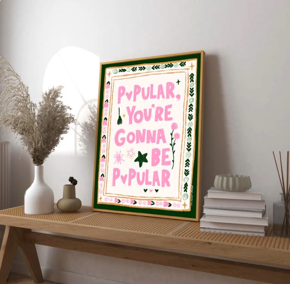 Popular Youre Gonna Be Art Print Poster Movie Theatre Broadway Modern Kitchen Wall Bedroom Decor Bar Cart