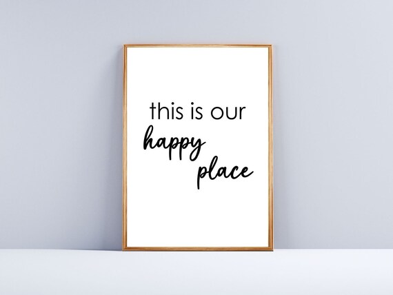 This Is Our Happy Place Family Quote Minimalist Home Decor Poster