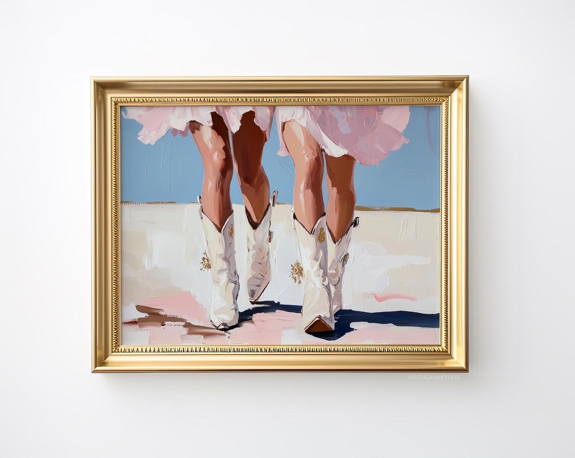 Coastal Cowgirl Western Landscape Art Print