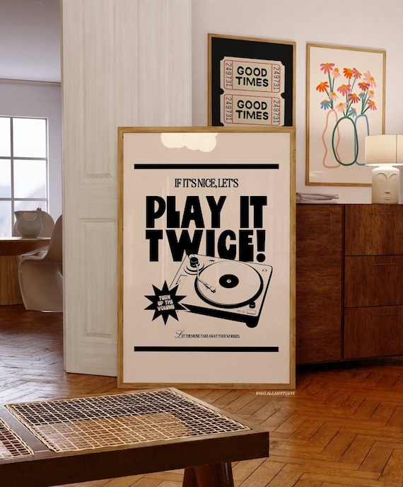 Shipped Prints Retro Poster Print, Funky Bar Cart Decor