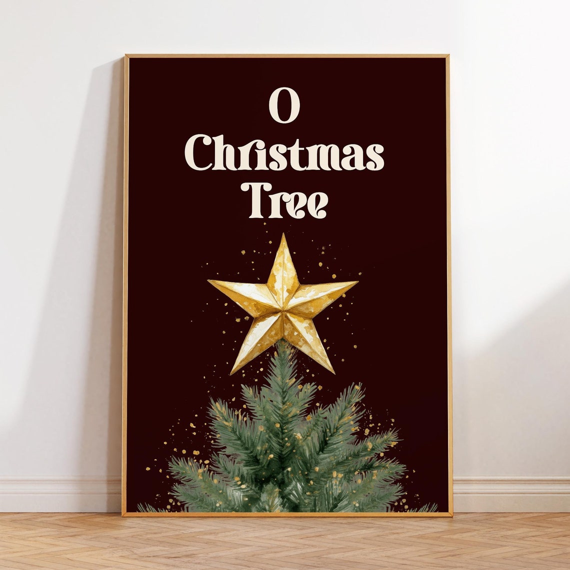 O Christmas Tree Holiday Star Print