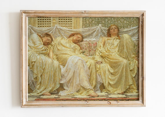 Dreamers Albert Joseph Moore Wall Art Vintage Poster Retro Print Home Decor Woman Oil Painting