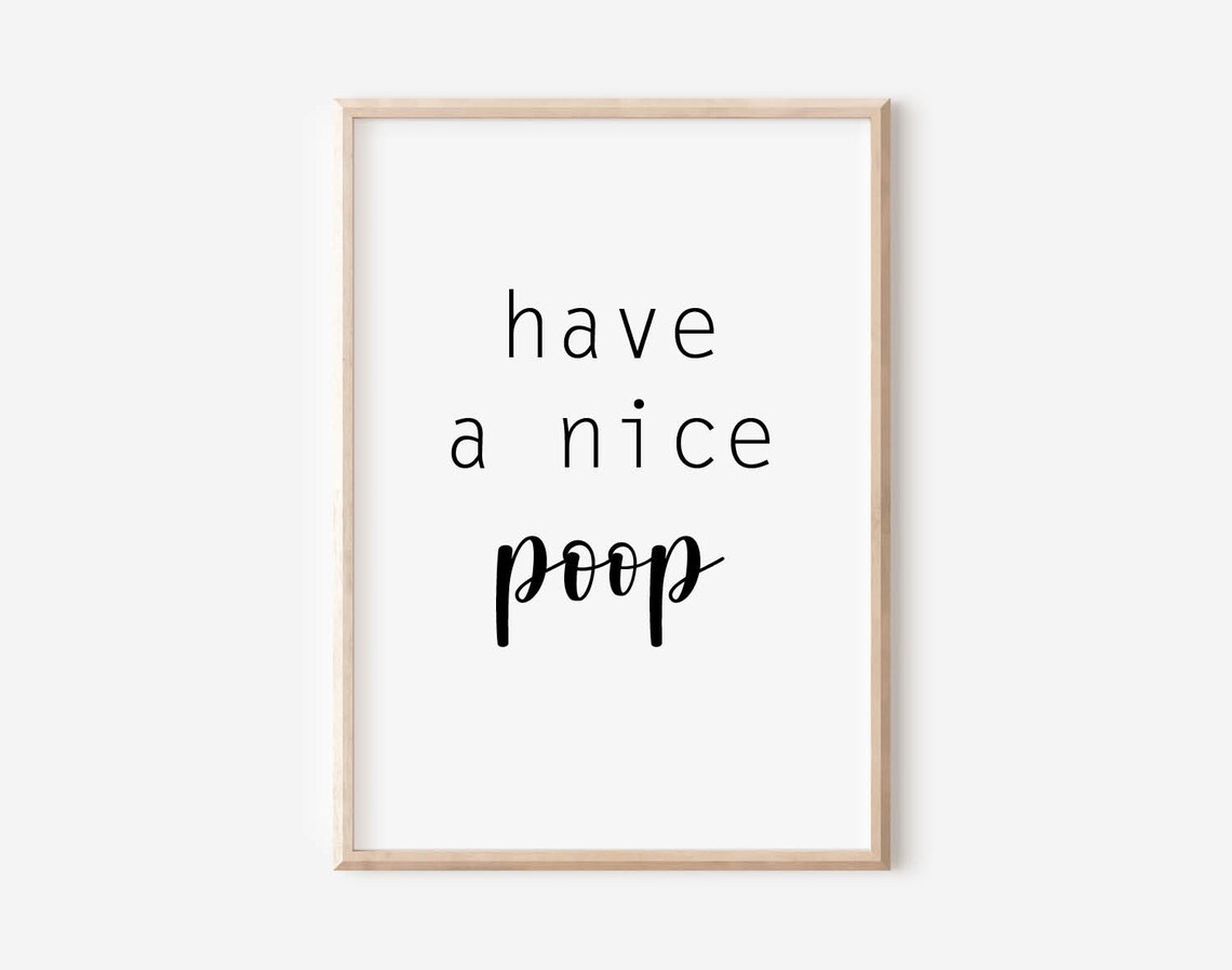 Have A Nice Poop Funny Bathroom Humor Minimalist Quote Poster