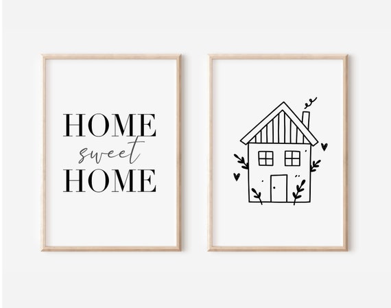 Home Sweet Home Poster Set Welcome Poster Welcome Sign Housewarming Gift Housewarming Gift