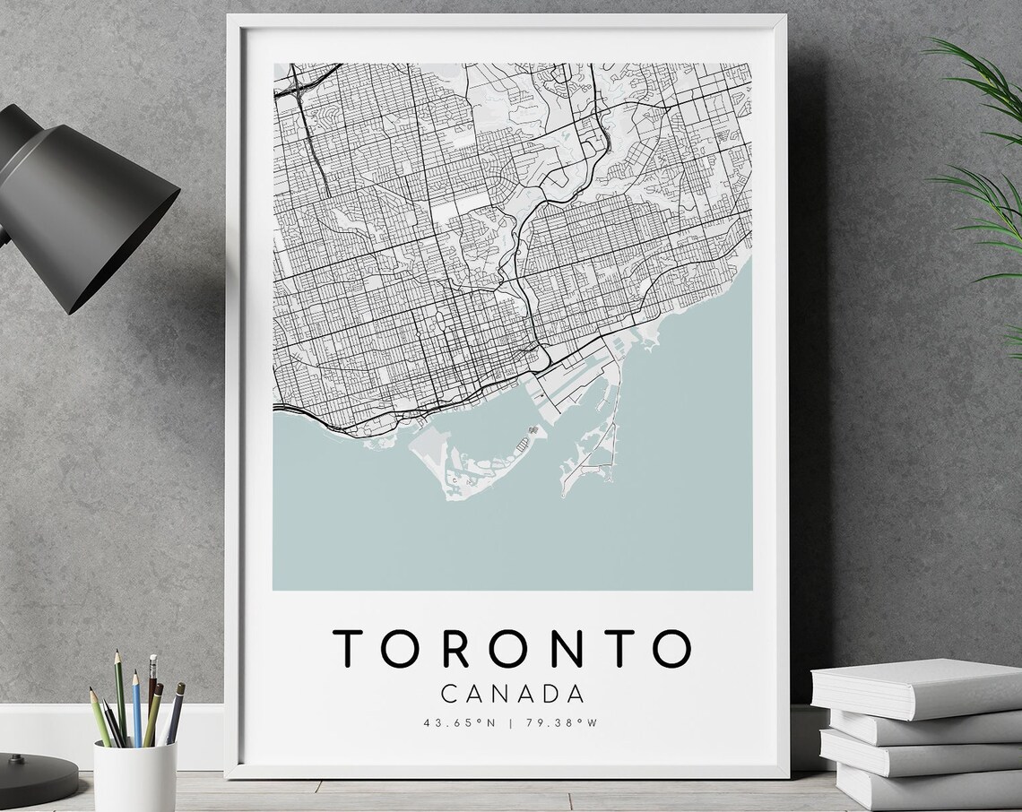 Toronto Canada City Map, Custom Road Map Art Print - Image 5
