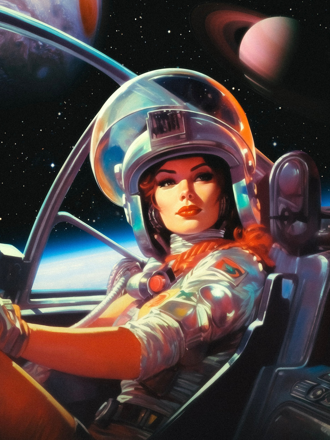 Next Stop Mars Retro Space Travel Poster - Image 3