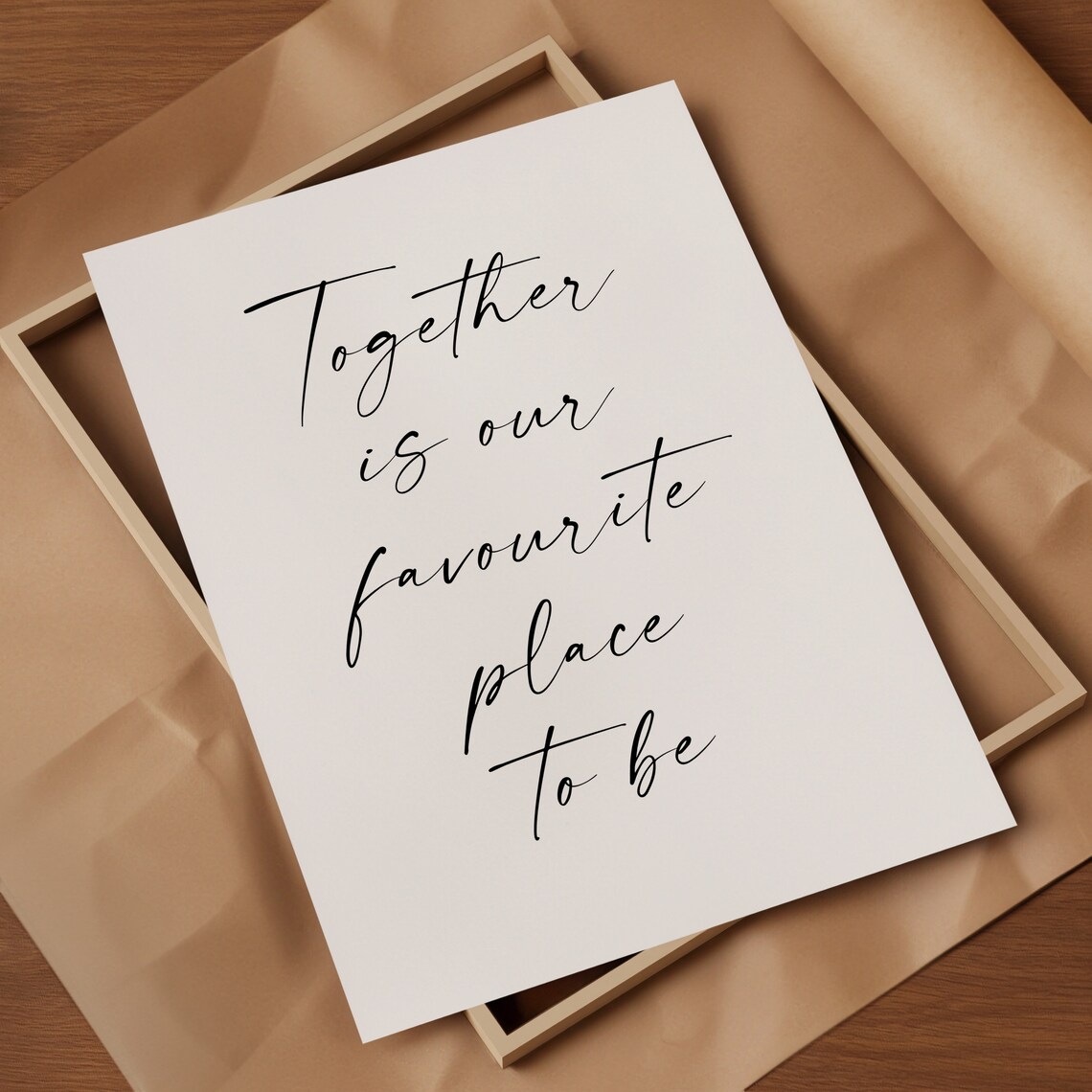 Together Is Our Favourite Place To Be Art Print - Image 2
