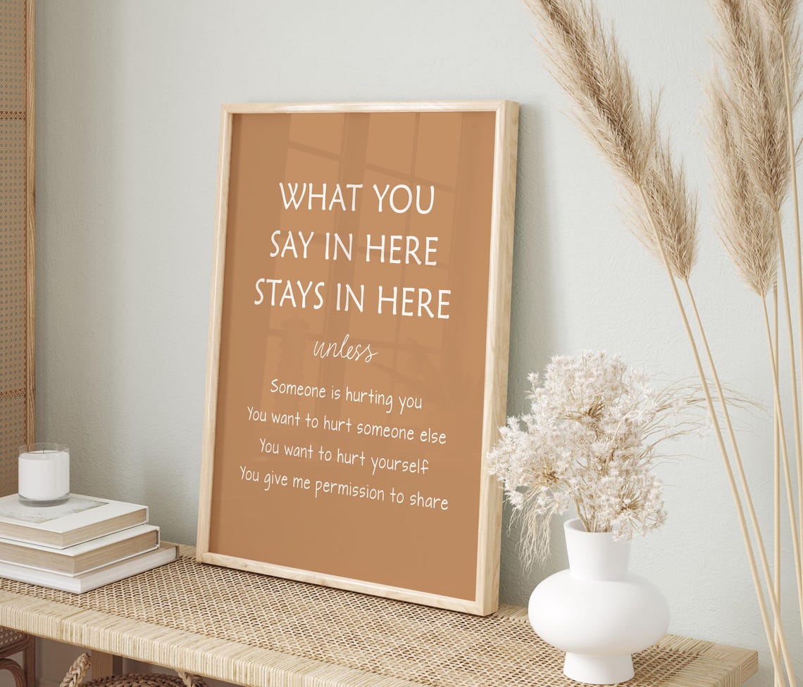 What You Say In Here Stays In Here Confidentiality Sign Poster - Image 3