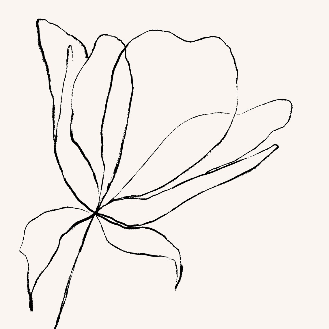 Brene Brown Own Our Stories Quote Minimalist Flower Line Art Poster - Image 2