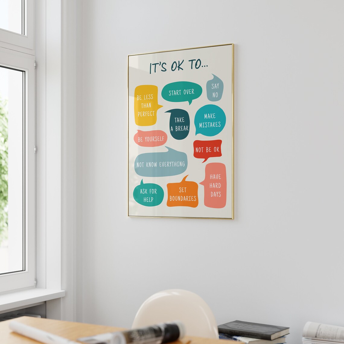 Its Ok To Not Be Ok Mental Health Poster