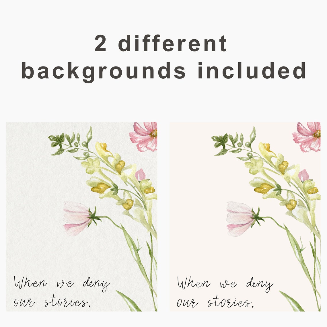 Brene Brown Own Our Stories Write The Ending Wildflower Quote Poster - Image 2