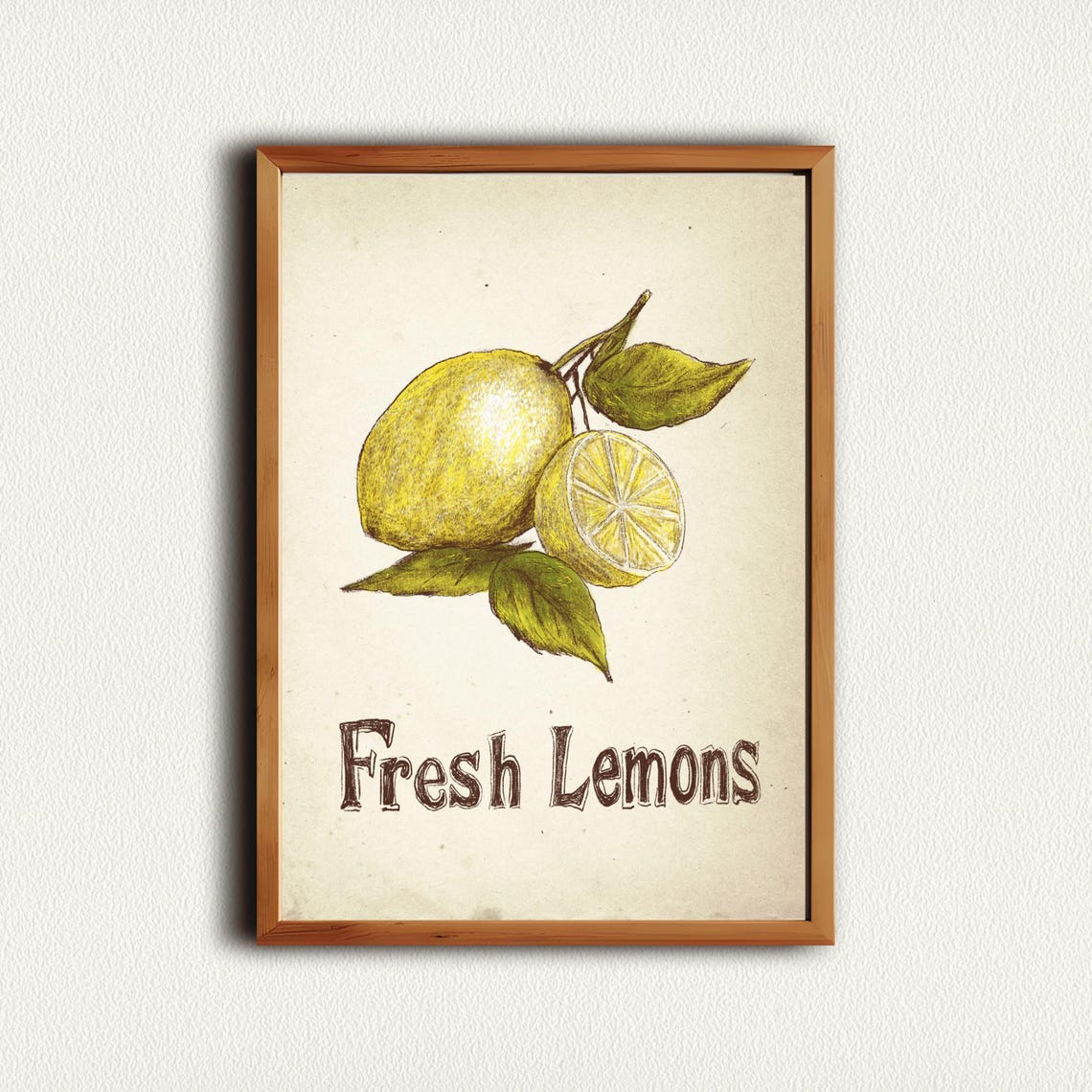 Fresh Lemons Botanical Citrus Fruit Vintage Kitchen Artwork Poster - Image 4