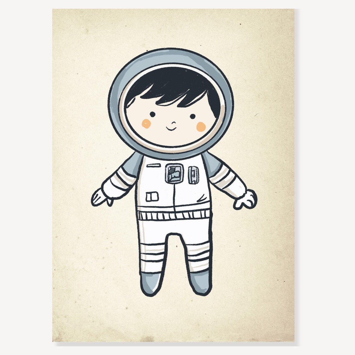 Nursery Astronaut Vintage Outer Space Wall Art - Image 2