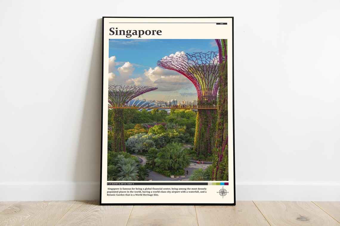 Singapore Gardens by the Bay Supertrees Skyway Garden Poster