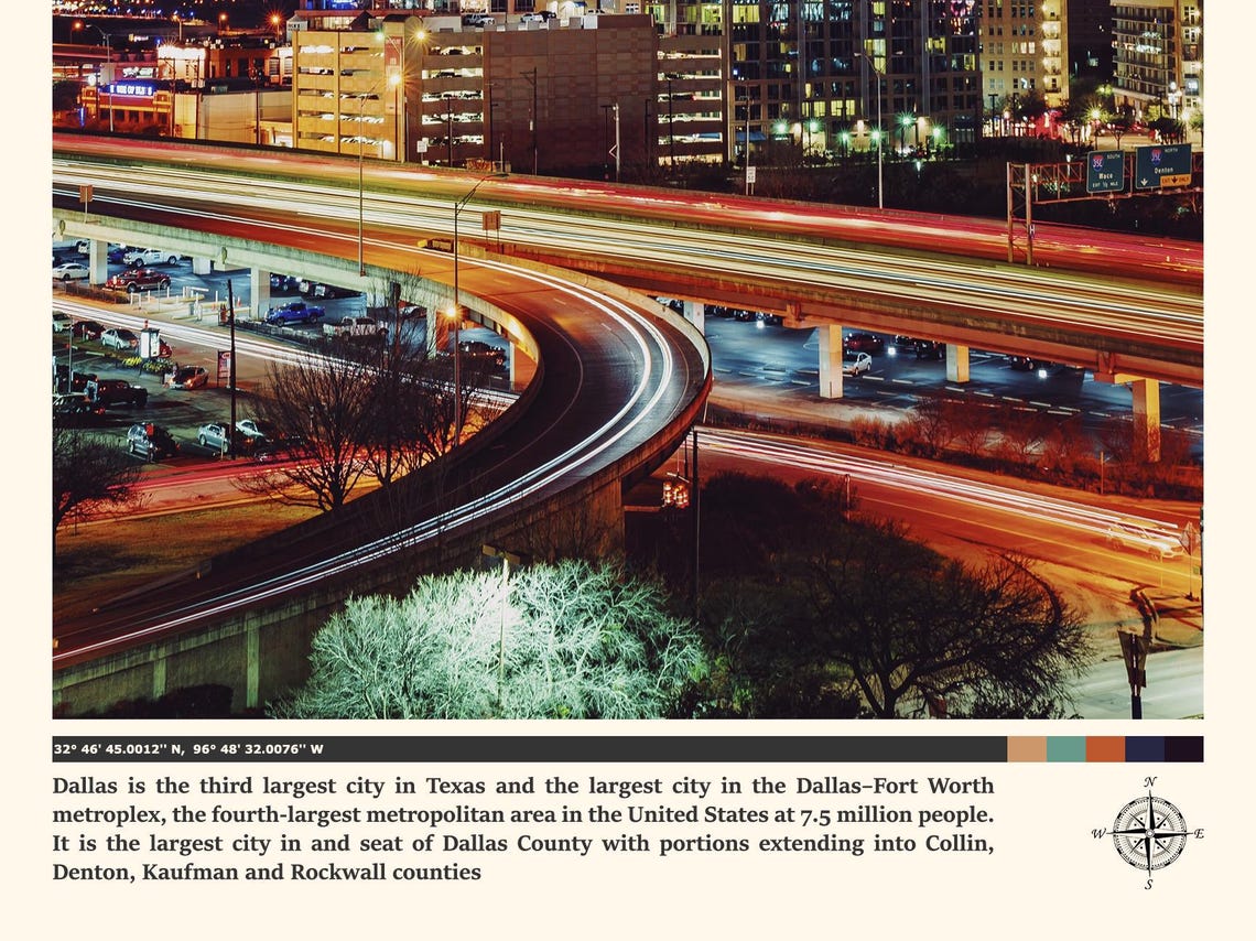 Travel Photography Dallas Print Dallas Wall Art Dallas Poster Dallas Photo Dallas Poster Print Texas Dallas Wall Decor - Image 2