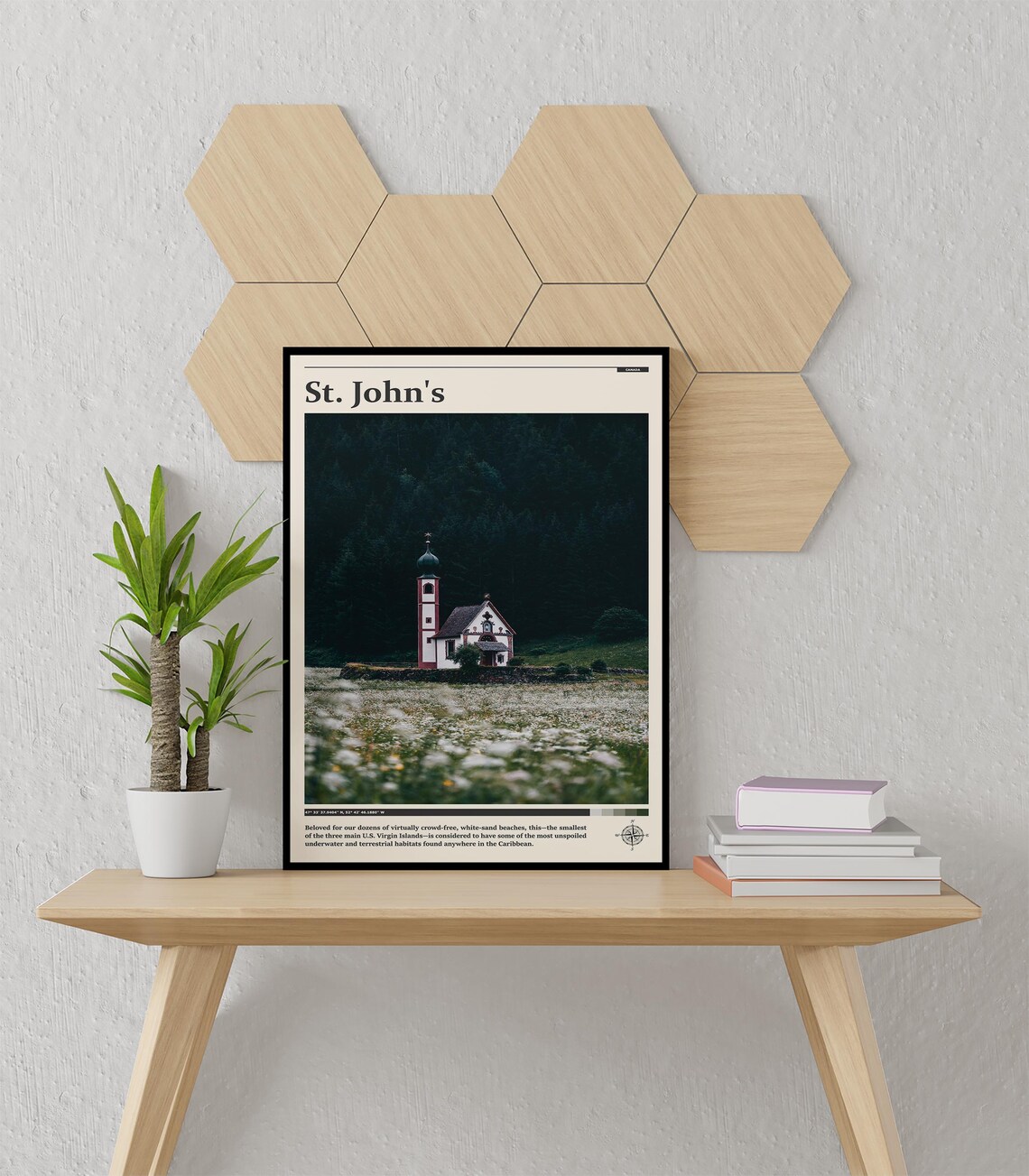 St Johns Chapel Wildflower Meadow Mountain Forest Photography Poster - Image 3