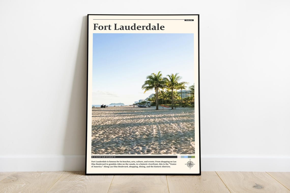 Travel Photography Fort Lauderdale Print Fort Lauderdale Wall Art Fort Lauderdale Poster Fort Lauderdale Photo Fort Lauderdale
