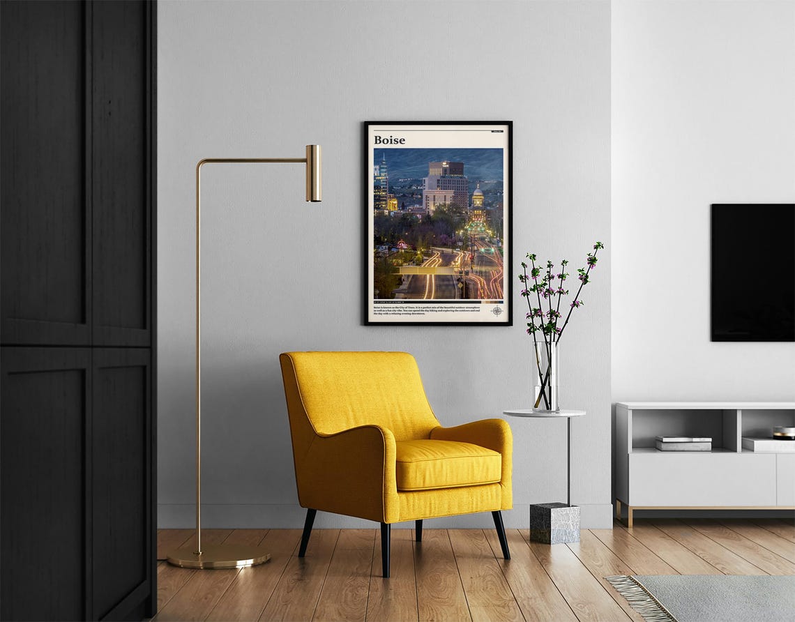 Travel Photography Boise Print Boise Wall Art Boise Poster Boise Photo Boise Poster Print Boise Wall Decor Idaho Poster Print - Image 2