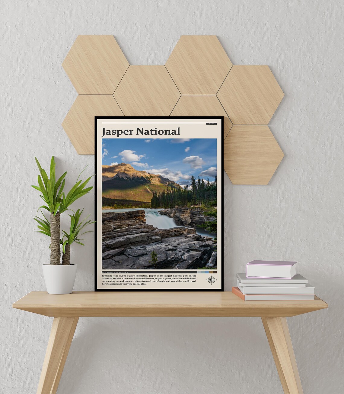 Jasper National Park Canadian Rockies Waterfall Photography Poster - Image 3