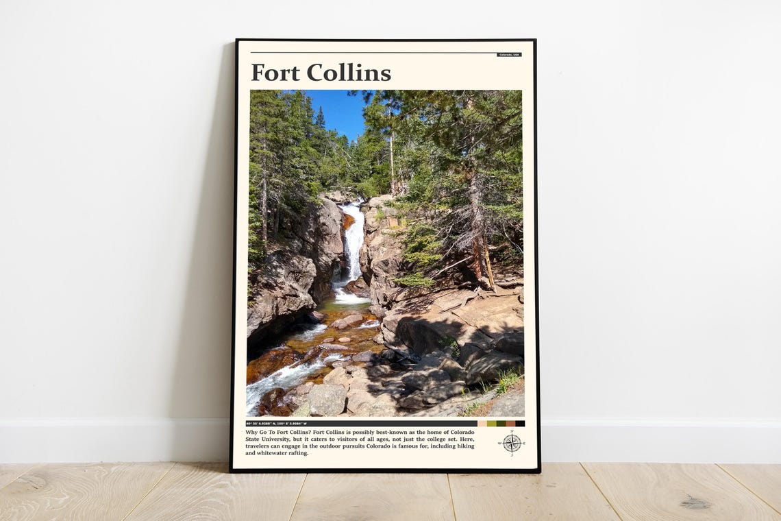 Fort Collins Print Fort Collins Wall Art Fort Collins Poster Fort Collins Photo Fort Collins Poster Print Colorado Travel Art